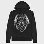 German Dog Breed Hovarwart Head, Hanorac Oversize Barbati (Unisex)