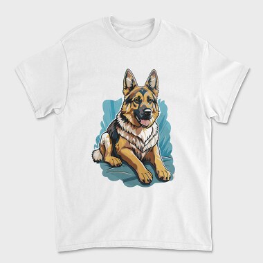 German Shepherd Portrait, Tricou Barbati (Unisex)