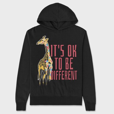 Giraffe Colorful Different, Hanorac Oversize Barbati (Unisex)