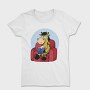 Giraffe Reading In Couch Jiraffe, Tricou Femei