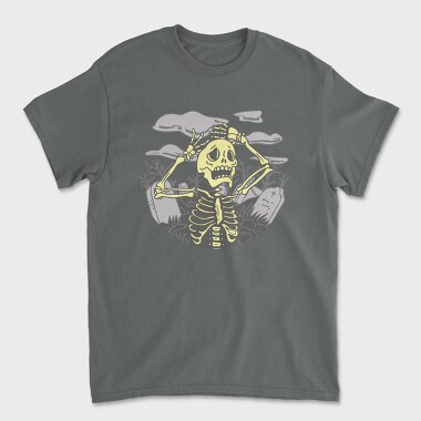 Graveyard Skeleton Unhappy Squeleton In A, Tricou Barbati (Unisex)