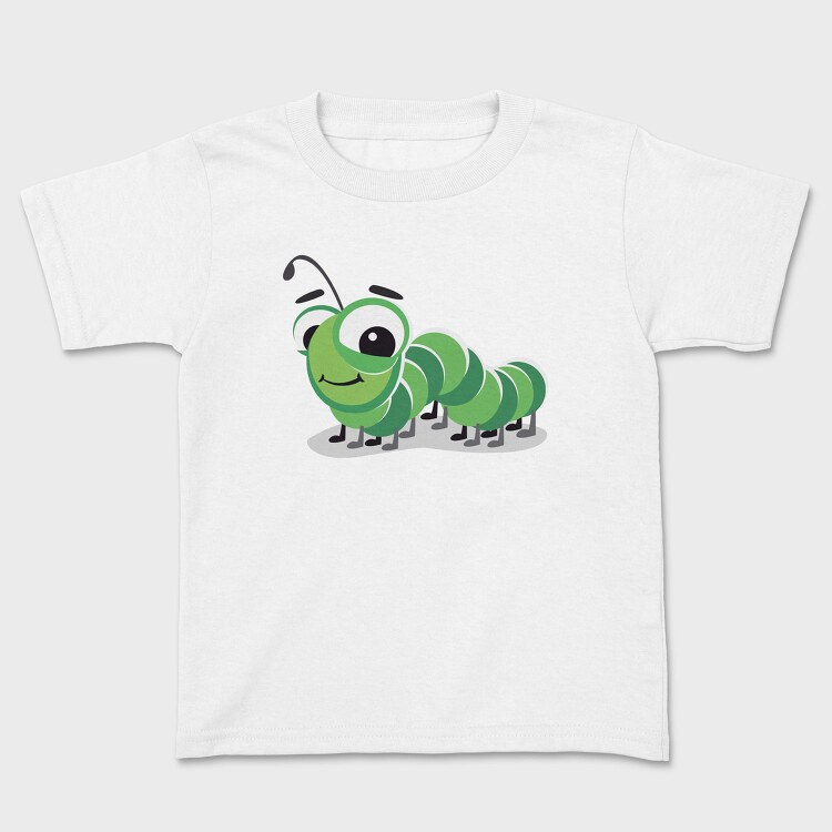 Green Caterpillar Smile, Tricou Copii
