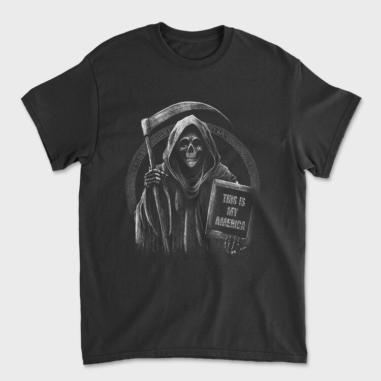 Grim Reaper Humor Sign, Tricou Barbati (Unisex)