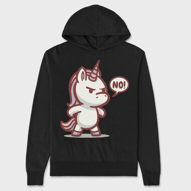 Grumpy Denial Unicorn No, Hanorac Oversize Barbati (Unisex)