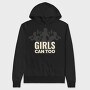 Gym Girls Can Too Quote Silhouette, Hanorac Oversize Barbati (Unisex)