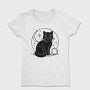 Halloween Mystical Black Cat, Tricou Femei