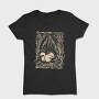Squirrel Animal In Forest Lino Art, Tricou Femei