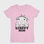 Staffordshire Bull Terrier Cute Staffy Mom, Tricou Femei