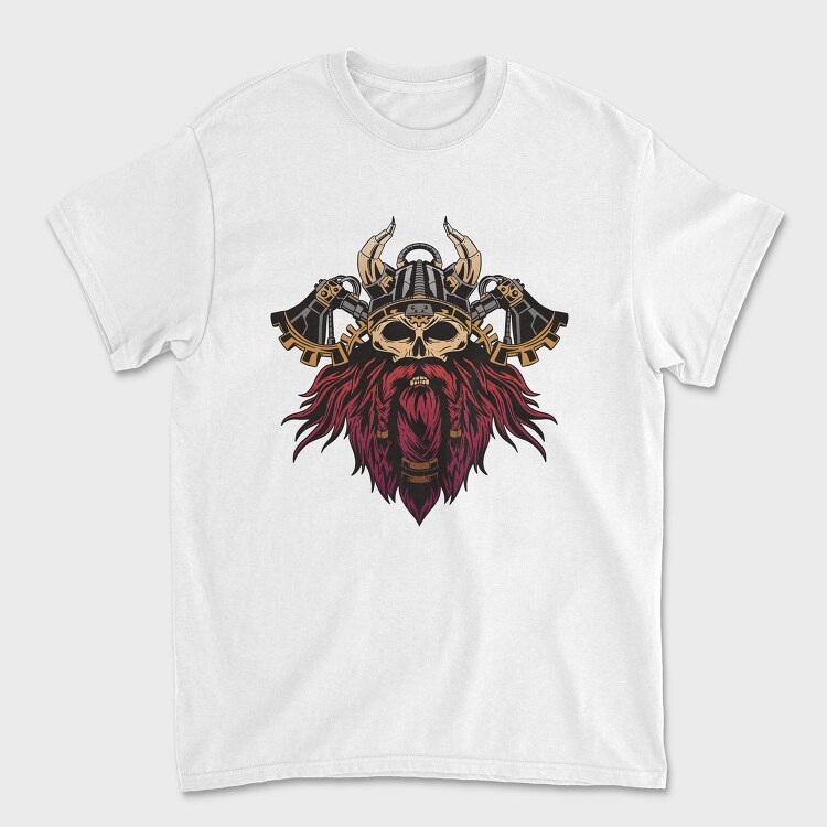 Steampunk Viking Skull, Tricou Barbati (Unisex)