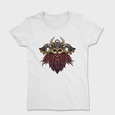 Steampunk Viking Skull, Tricou Femei