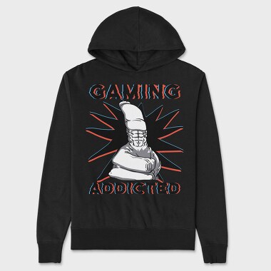 Strong Hand Funny Gamer Gaming, Hanorac Oversize Barbati (Unisex)