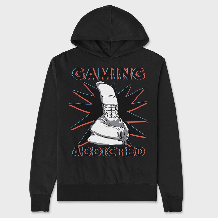 Strong Hand Funny Gamer Gaming, Hanorac Oversize Barbati (Unisex)