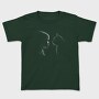 Girl And A Cat Silhouette, Tricou Copii