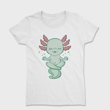 Kawaii Axolotl Meditating, Tricou Femei