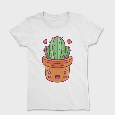 Kawaii Cactus In A Pot, Tricou Femei
