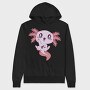 Kawaii Gaming Axolotl Gamer, Hanorac Oversize Barbati (Unisex)