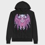 Kawaii Goth Mothman, Hanorac Oversize Barbati (Unisex)