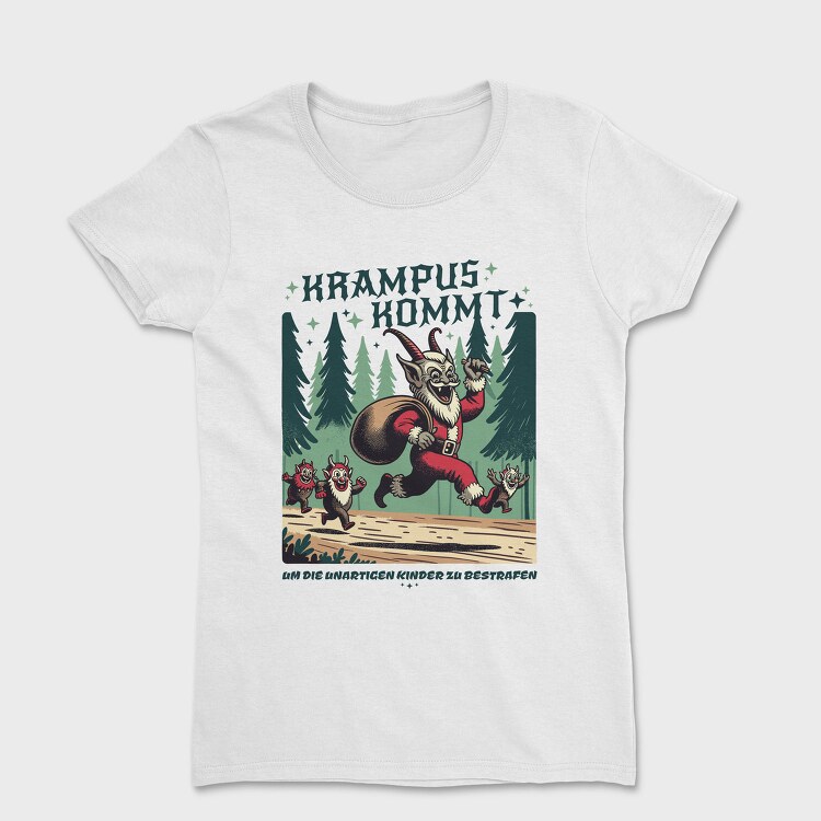 Krampus Comes Retro Comic, Tricou Femei