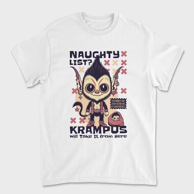 Krampus Naughty List, Tricou Barbati (Unisex)