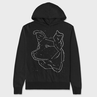 Labrador Dog Constellation Laika, Hanorac Oversize Barbati (Unisex)