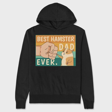 Hamster Pet Quote Dad, Hanorac Oversize Barbati (Unisex)