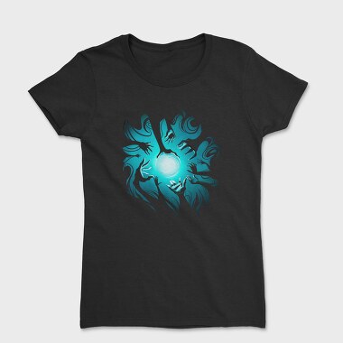Hands Around Magical Ball Of Dark Light, Tricou Femei