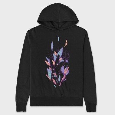 Hands With Color Leaves Plants, Hanorac Oversize Barbati (Unisex)
