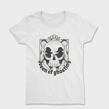 Hands With Skull Queen Of Ghosting Anti Valentines, Tricou Femei