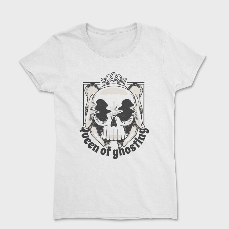 Hands With Skull Queen Of Ghosting Anti Valentines, Tricou Femei