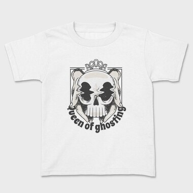 Hands With Skull Queen Of Ghosting Anti Valentines, Tricou Copii