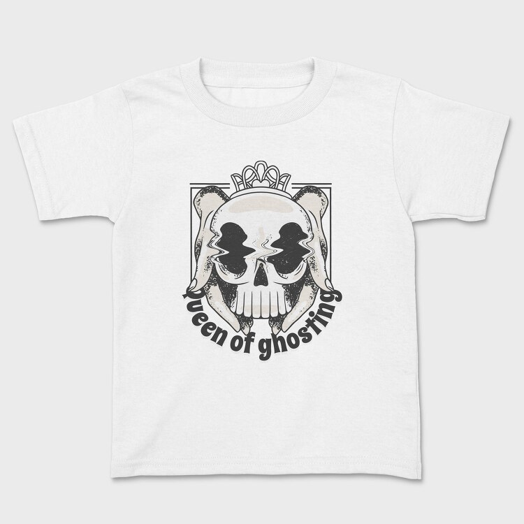 Hands With Skull Queen Of Ghosting Anti Valentines, Tricou Copii
