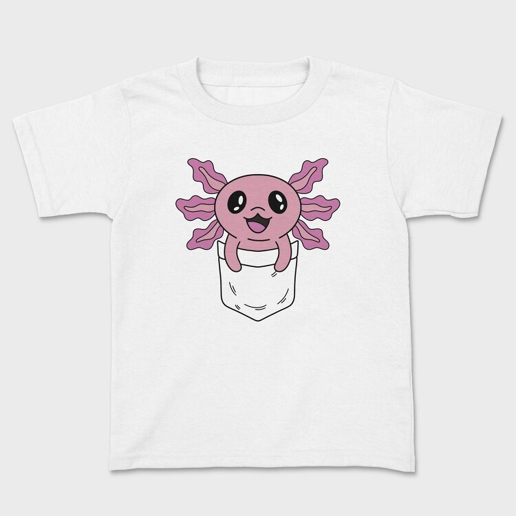Happy Pocket Axolotl Animal, Tricou Copii