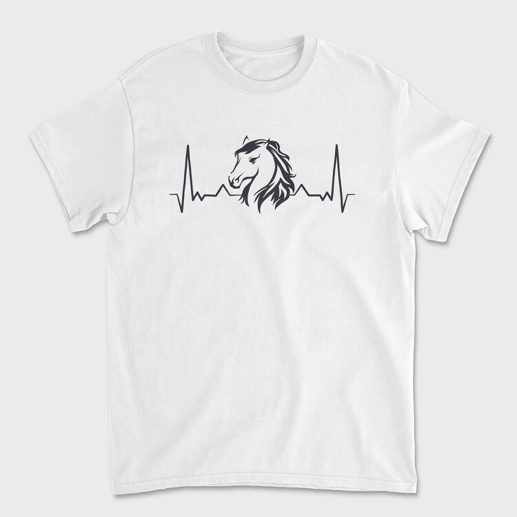 Heartbeat Horse, Tricou Barbati (Unisex)
