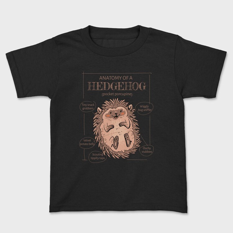 Hedgehog Anatomy Cute, Tricou Copii