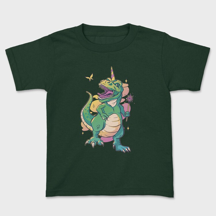 T Rex With Magic Wand Dino Fairy, Tricou Copii