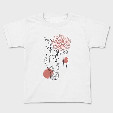 Tattoo Hand And Flower Chrysanthemum, Tricou Copii