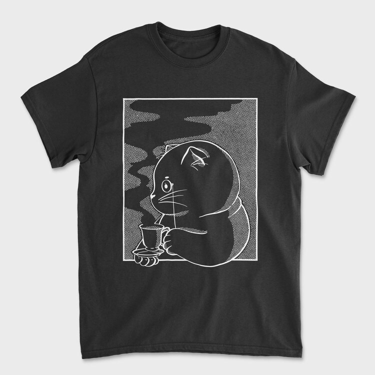 Tea Cat Chalk, Tricou Barbati (Unisex)