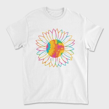 Tie Dye Sunflower, Tricou Barbati (Unisex)