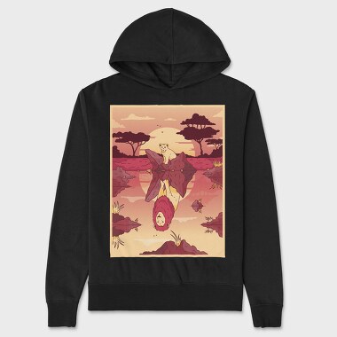 Lion Pool Reflection, Hanorac Oversize Barbati (Unisex)