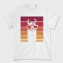 Llama Animal Retro Sunset, Tricou Barbati (Unisex)
