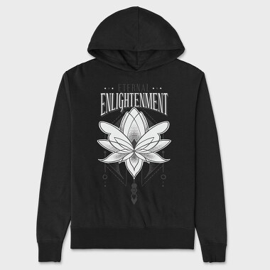 Lotus Flower Eternal Enlightenment Quote, Hanorac Oversize Barbati (Unisex)