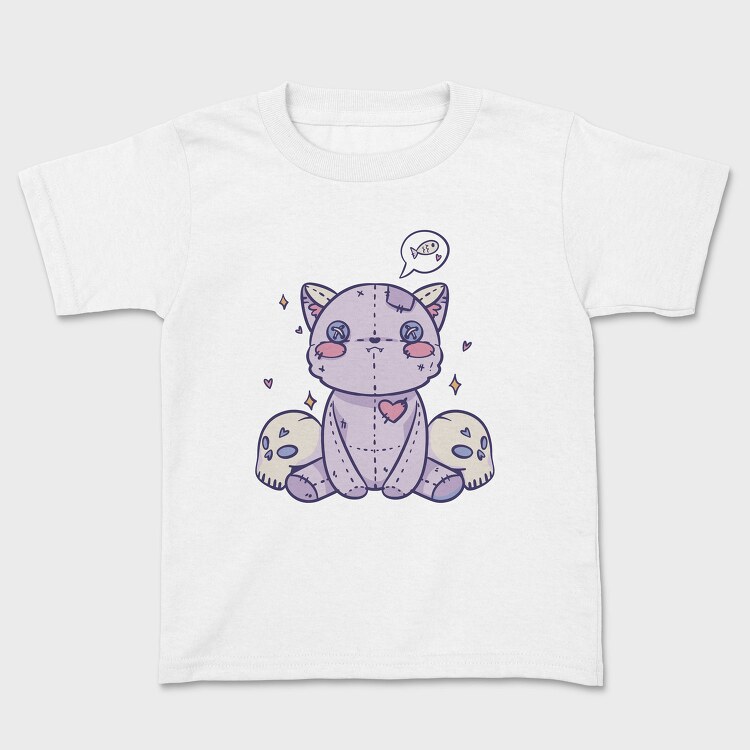 Pastel Goth Stuffed Cat, Tricou Copii