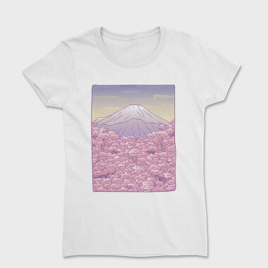 Pastel Sakura Mount Fuji, Tricou Femei