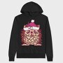 Hedgehog In Christmas Lights, Hanorac Oversize Barbati (Unisex)