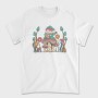 Hippie Gnome On Mushroom Banjo Cottagecore, Tricou Barbati (Unisex)