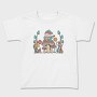 Hippie Gnome On Mushroom Banjo Cottagecore, Tricou Copii