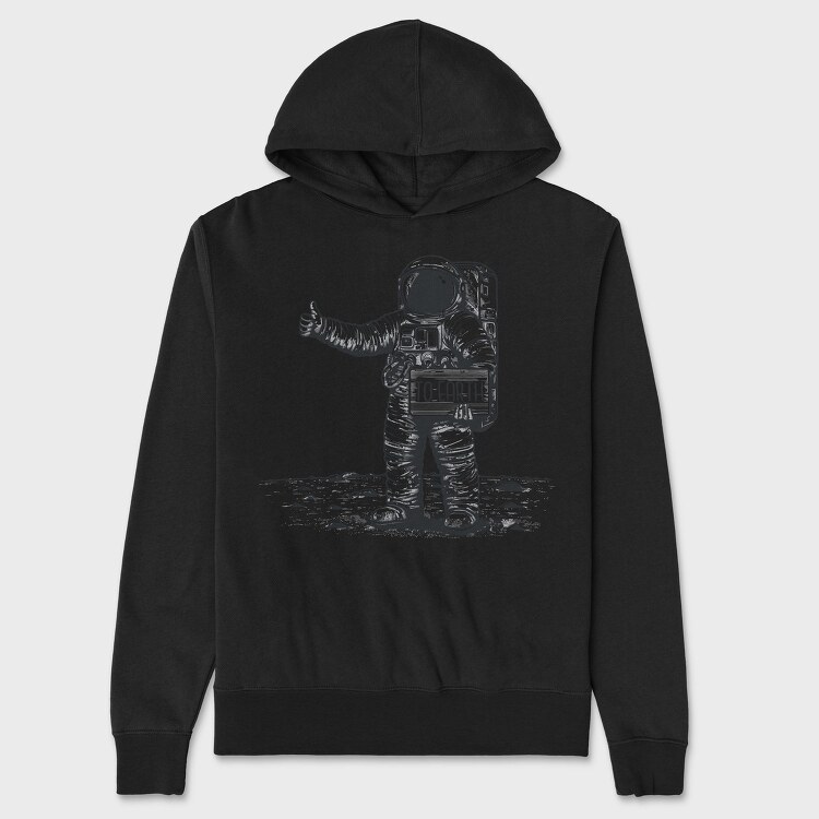 Hitchhiking Astronaut, Hanorac Oversize Barbati (Unisex)