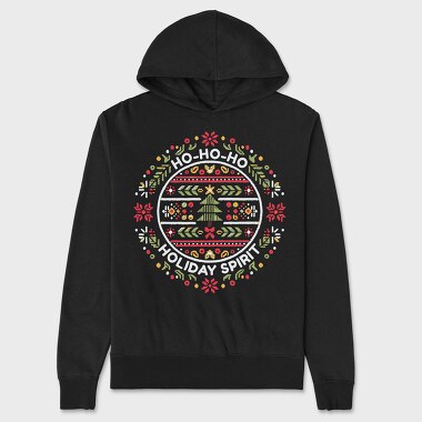Ho Ho Ho Holiday Spirit, Hanorac Oversize Barbati (Unisex)