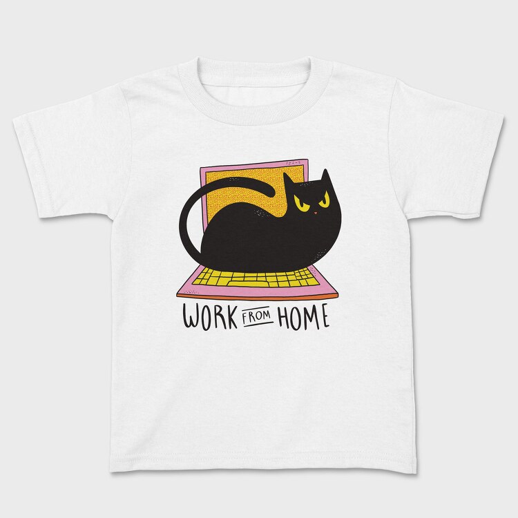 Home Office Cat Computer, Tricou Copii