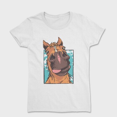 Horse Face Looking Down Close Up, Tricou Femei